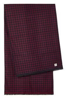 HOUNDSTOOTH - Recycled PET Shawl Cherry Red via KOMODO