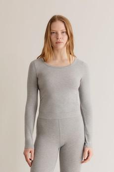 DARCEY Top - GOTS Organic Cotton Grey via KOMODO