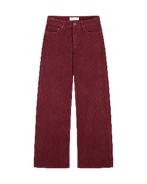 Harper Loose Flare Corduroy Bordeaux from Kuyichi