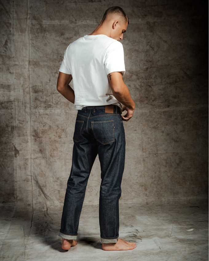 Scott Regular Orange Selvedge Recycled Dry from Kuyichi