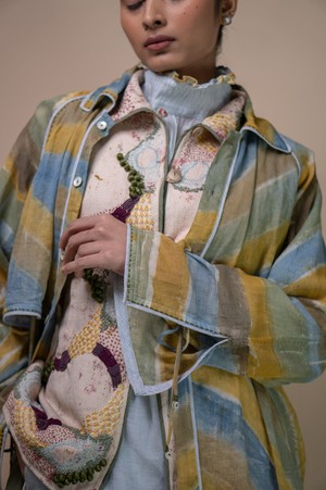 Meadows Unisex Hand Painted Trench from Lafaani