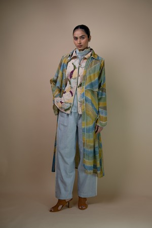 Meadows Unisex Hand Painted Trench from Lafaani