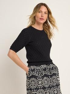 short-sleeved sweater (GOTS) via LANIUS