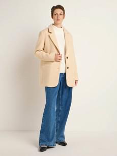 Boucle blazer coat (GOTS) via LANIUS