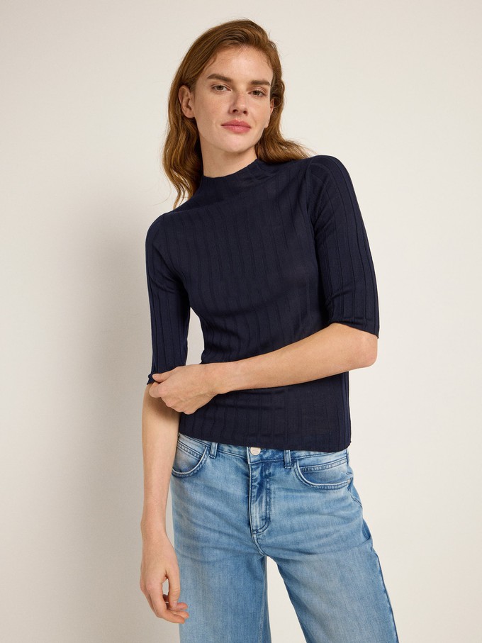 Ribbed Sweater Half Sleeve (GOTS) from LANIUS