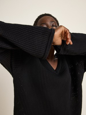 Sweater with mesh structure (GOTS) from LANIUS