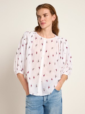 Embroidery Blouse (OCS) with Ruffles from LANIUS