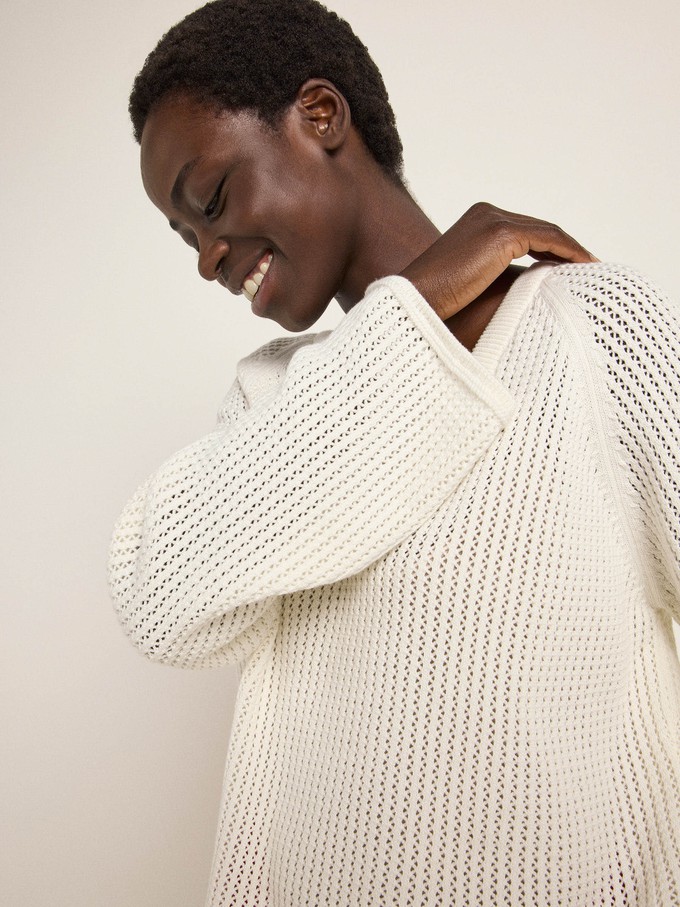 Sweater with mesh structure GOTS from LANIUS