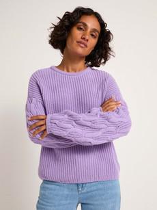 Cable-knit sweater (GOTS) via LANIUS