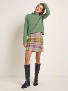 Checked mini skirt via LANIUS