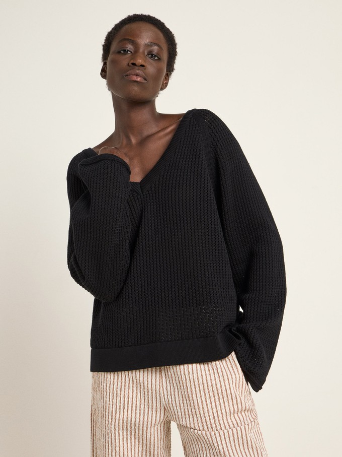 Sweater with mesh structure (GOTS) from LANIUS