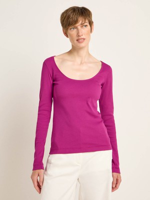 Long-sleeved shirt with deep neckline (GOTS) from LANIUS