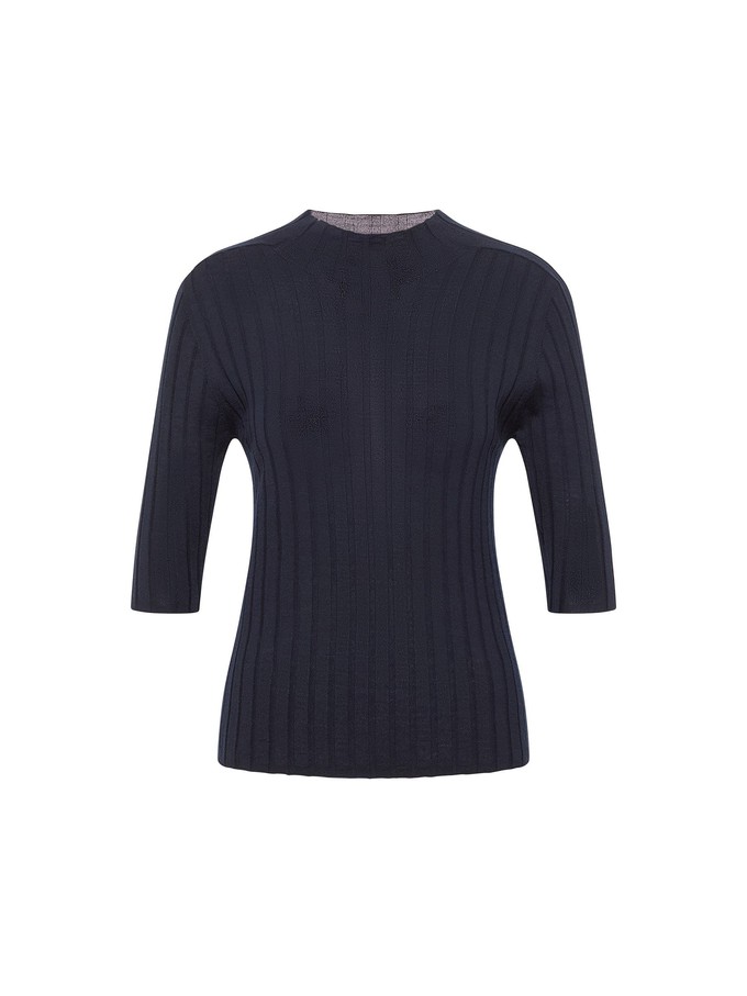 Ribbed Sweater Half Sleeve (GOTS) from LANIUS