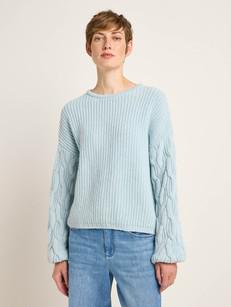 Cable-knit sweater (GOTS) via LANIUS