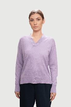 Lilac V Neck Jumper via Lavender Hill Clothing