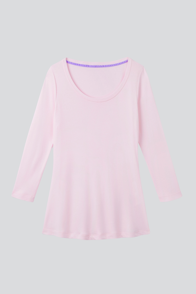 3/4 Sleeve Scoop Neck Cotton Modal Blend T-Shirt from Lavender Hill Clothing