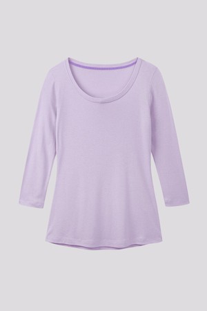 3/4 Sleeve Scoop Neck Cotton Modal Blend T-Shirt from Lavender Hill Clothing