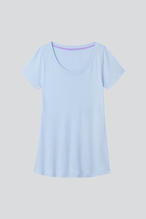 Scoop Neck Cotton Modal Blend T-shirt from Lavender Hill Clothing