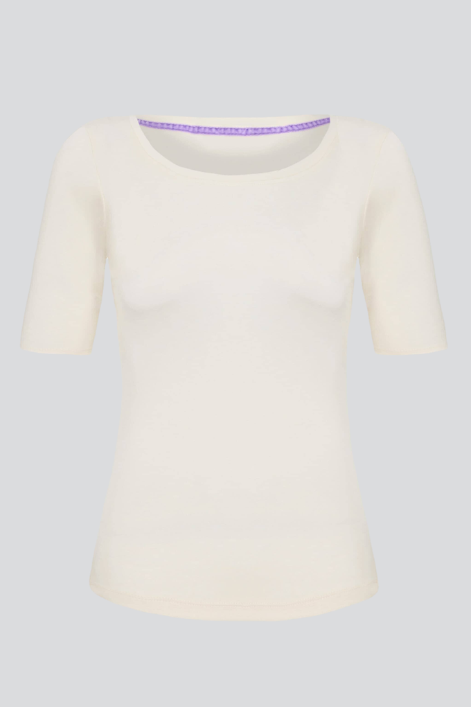 Half Sleeve Scoop Neck T-Shirt from Lavender Hill Clothing