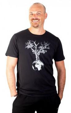 Fairwear Organic Shirt Black Weltenbaum via Life-Tree