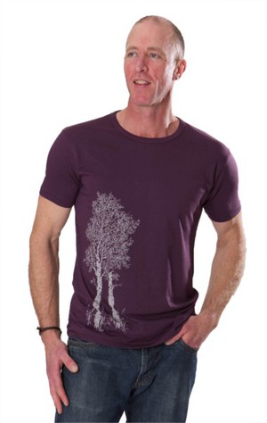 Fairwear Bambus Shirt Men Eggplant Birke from Life-Tree