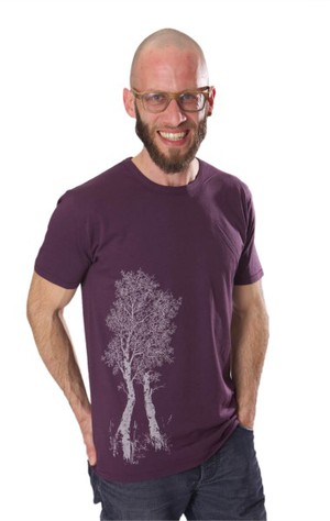 Fairwear Bambus Shirt Men Eggplant Birke from Life-Tree