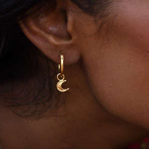 Tiny Sun & Moon Hoops Silver from Loft & Daughter