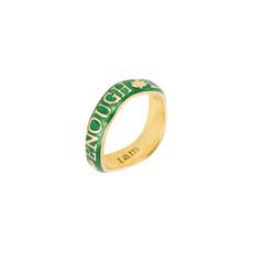 Enough Affirmation Stacking Ring Green via Loft & Daughter