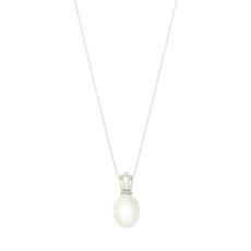 Selene Pearl Pendant Silver via Loft & Daughter