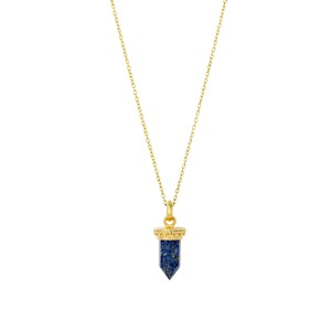 Lapis Charm Pendant Gold Vermeil from Loft & Daughter