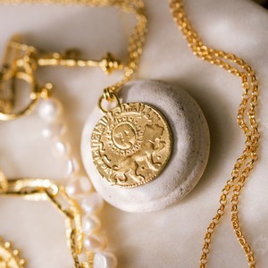 Relic Coin Pendant Gold Vermeil - Sample Sale from Loft & Daughter