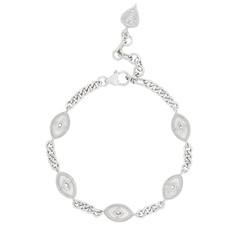 Evil Eye Bracelet Silver via Loft & Daughter