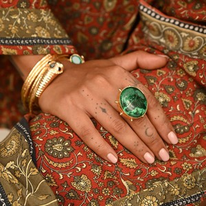 Anokhi Lapis Ring- Silver from Loft & Daughter