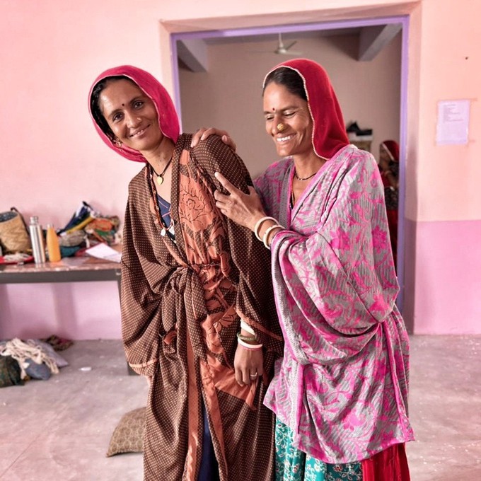 If Saris Could Talk Maxi Kimono- Rambagh Palace from Loft & Daughter