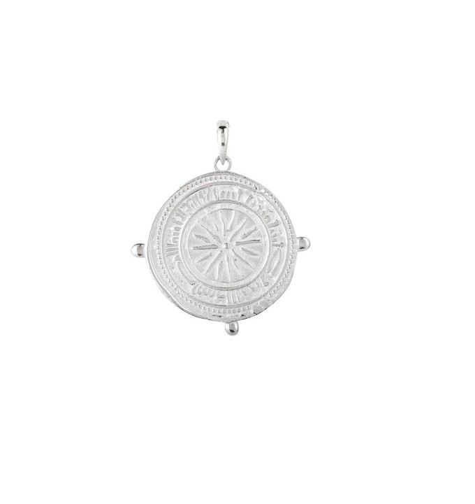 Divine Compass Link Chain Pendant Silver from Loft & Daughter