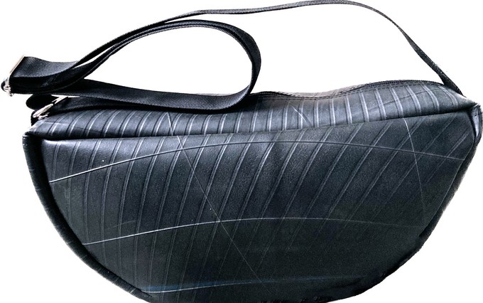 Crossbody Banana Bag-Recycled Inner Tube from Lost in Samsara