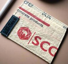 Upcycled from Cement Bags Slim Card Holder via Lost in Samsara