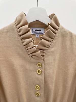 Eleonora Beige Linen Dress from Masha Maria