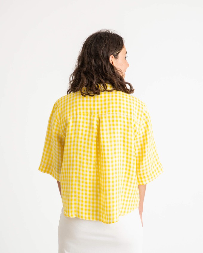 Collared Blouse yellow gingham from Matona