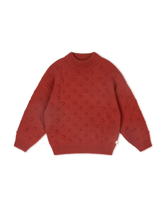 Juna Sweater Kids oxide red from Matona