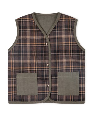 Reversible Vest dark tartan from Matona