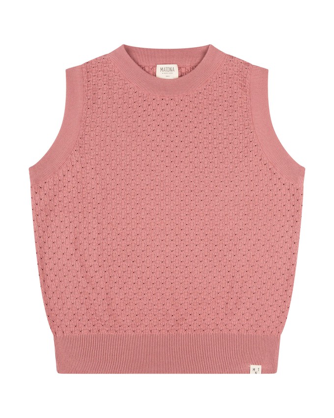 Cotton Knit Top dusk pink from Matona