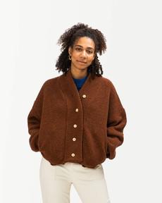 Knit Bomber Jacket chestnut via Matona