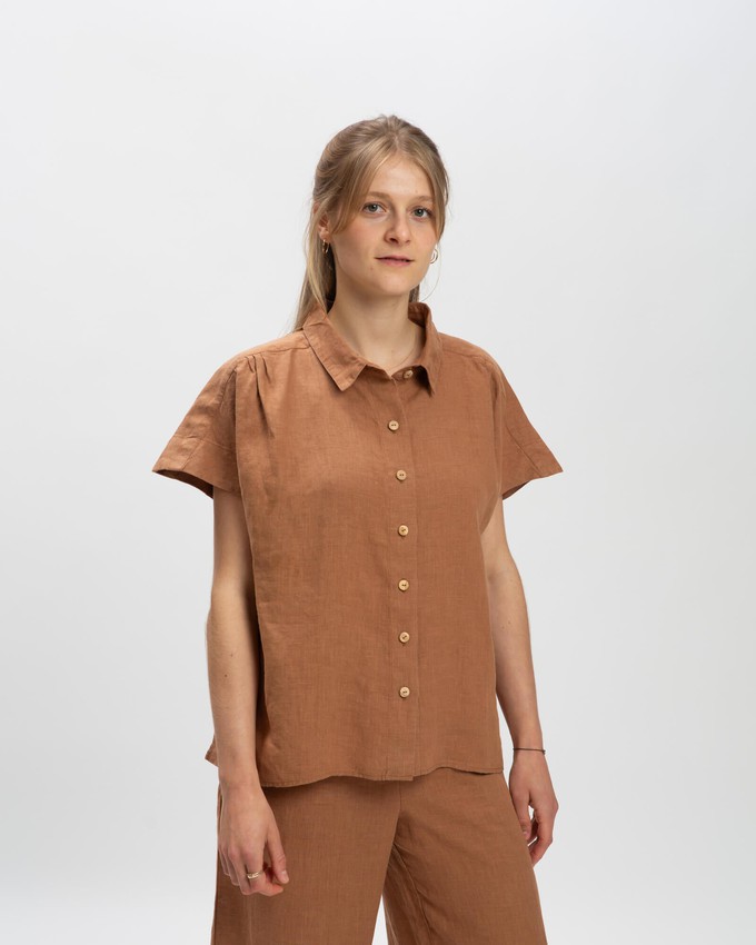 Linen Blouse coffee from Matona