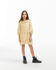 Frill Collar Dress dijon check via Matona