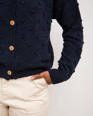 Popcorn Cardigan navy from Matona