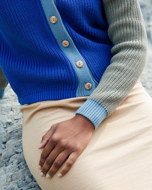 Color Block Cardigan cobalt from Matona