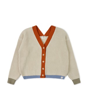 Color Block Cardigan oyster from Matona