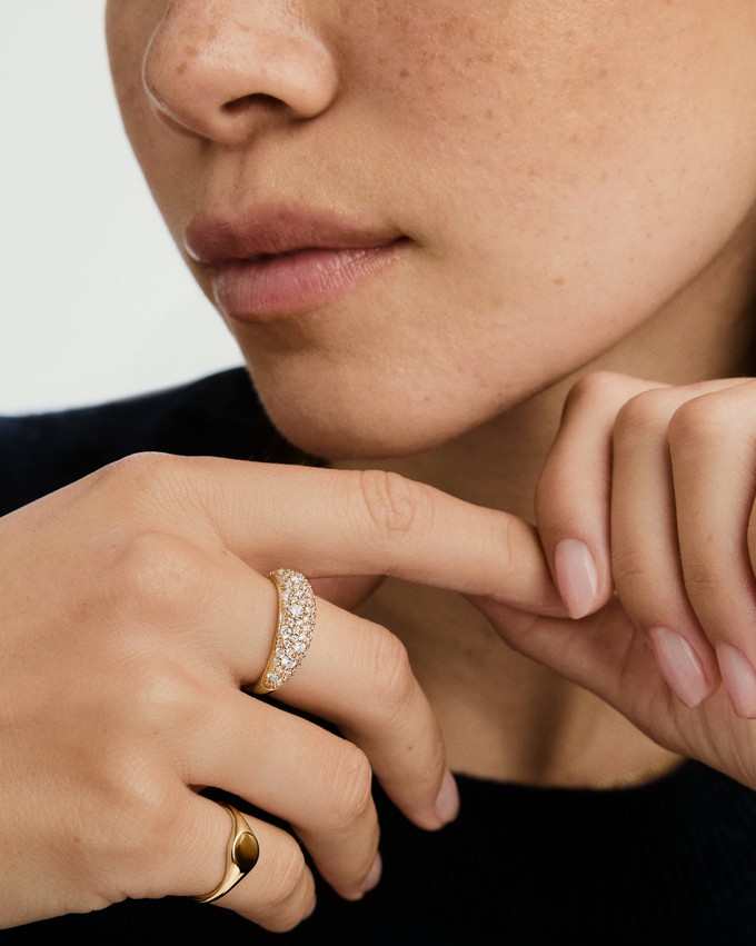 DÃ´me PavÃ© Lab Grown Diamond Ring from Mejuri