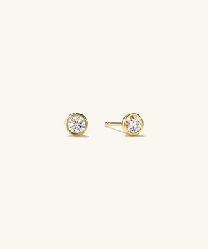 Bezel Round Lab Grown Diamond Studs 0.5 ct from Mejuri